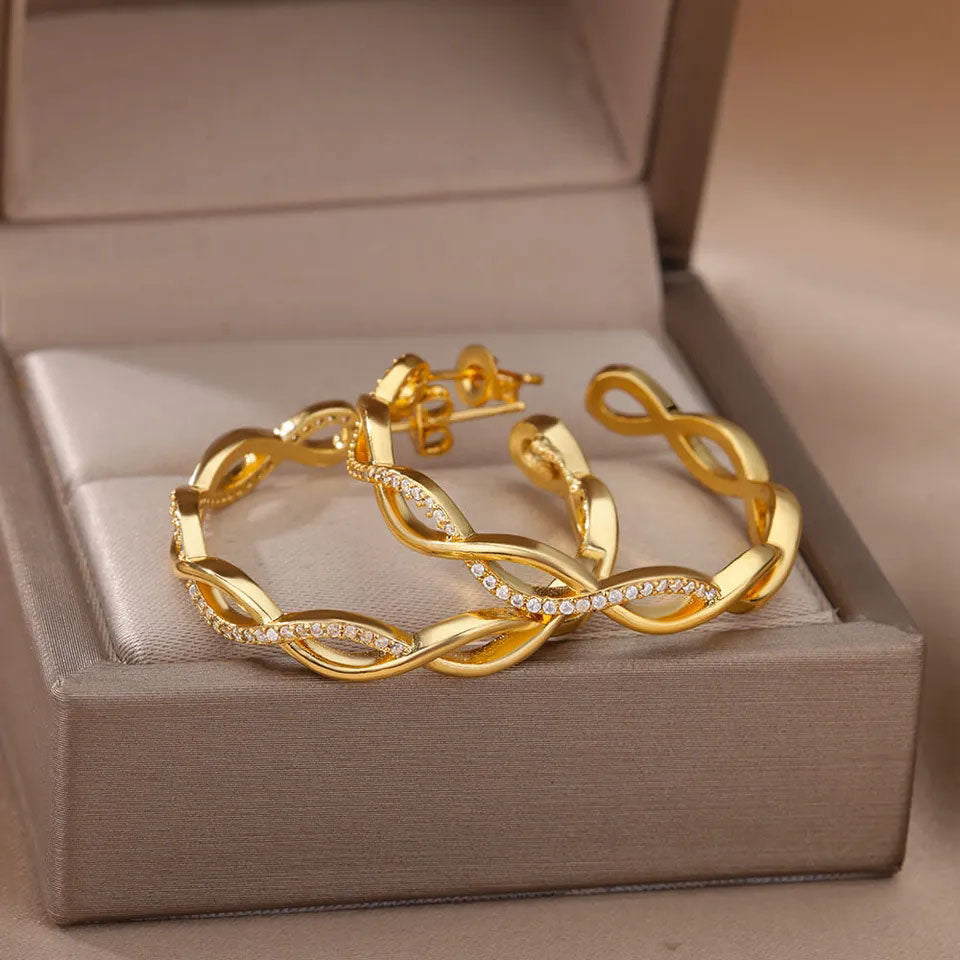 Aurea Wave Hoops