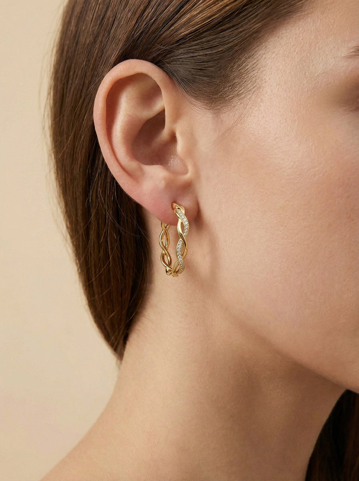 Aurea Wave Hoops