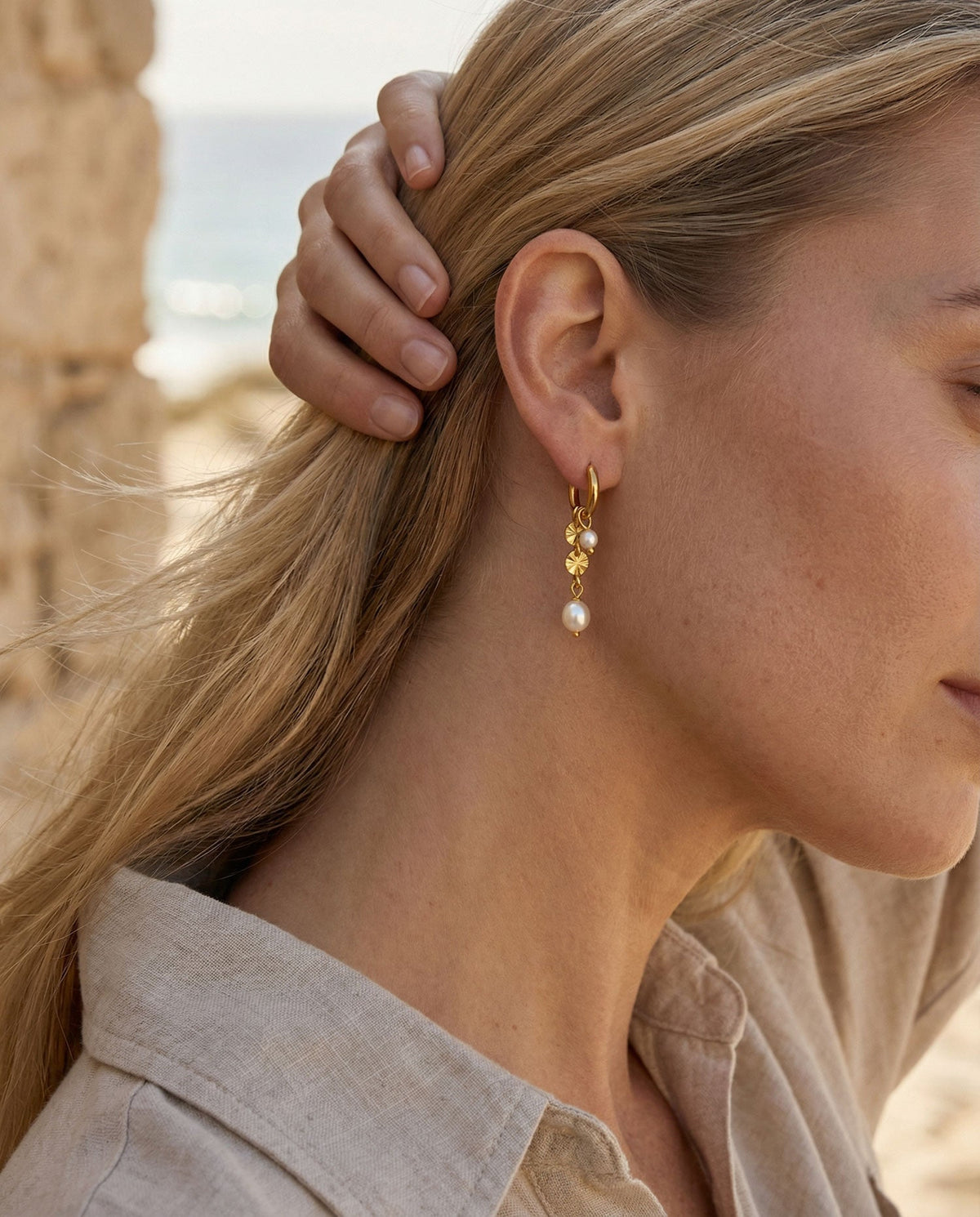 Sunray Pearl Earring