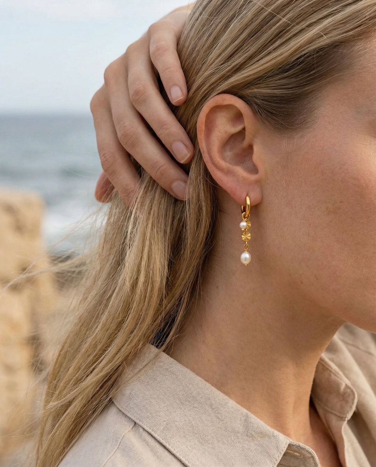 Sunray Pearl Earring